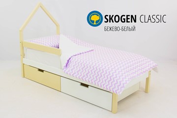 Детская кровать-домик мини Skogen бежево-белый в Брянске