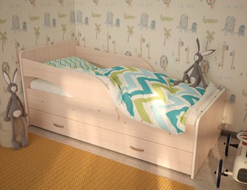 Детская кровать для мальчика Максимка, цвет Млечный дуб в Брянске