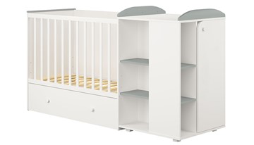 Детская кровать-шкаф с комодом POLINI Kids Ameli 800 Белый / Серый, серия AMELI в Брянске