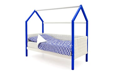 Детская кровать-домик «Svogen сине-белый» мягкая в Брянске