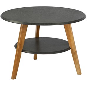 Круглый столик Мебелик BeautyStyle 17 (серый бетон-бук) в Брянске