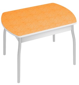 Кухонный обеденный стол Орфей-6, Оранжевые цветы в Брянске