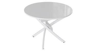 Маленький стол Diamond тип 3 (Белый муар/Белый глянец) в Брянске