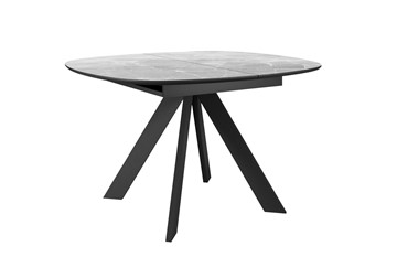Керамический обеденный стол DikLine BK100 Керамика Серый мрамор/подстолье черное/опоры черные в Брянске