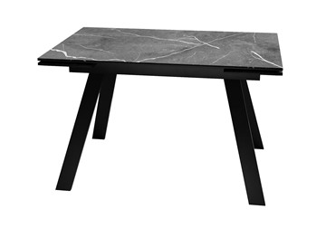 Керамический кухонный стол DikLine DKL140 Керамика Черный мрамор/опоры черные (2 уп.) в Брянске