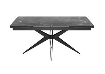 Керамический стол DikLine KW160 мрамор С45 (керамика черная)/опоры черные в Брянске
