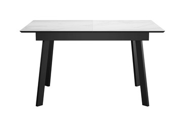 Керамический стол DikLine SKH125 Керамика Белый мрамор/подстолье черное/опоры черные (2 уп.) в Брянске