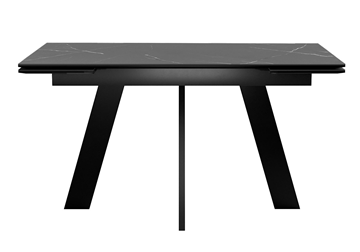 Раскладной стол DikLine SKM140 Керамика Черный мрамор/подстолье черное/опоры черные (2 уп.) в Брянске