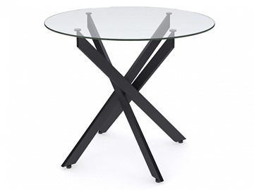 Стеклянный стол Dikline R900 стекло/ножки черный металл в Брянске