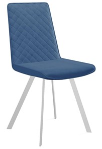 Обеденный стул 202, микровелюр B8 blue, ножки белые в Брянске