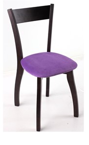 Обеденный стул Лугано каркас массив венге, велюр -  инфинити фиолетовый в Брянске