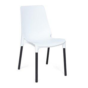 Кухонный стул GENIUS (mod 75) 46x56x84 белый/черные ножки арт.12829 в Брянске