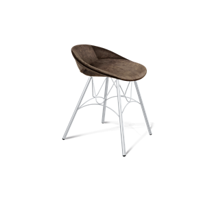 Обеденный стул SHT-ST19-SF1 / SHT-S100 (кофейный трюфель/хром лак) в Брянске