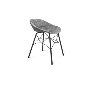 Обеденный стул SHT-ST19-SF1 / SHT-S107 (дымный/черный муар) в Брянске