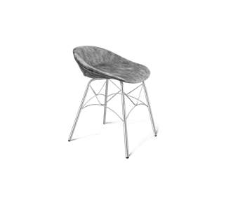 Обеденный стул SHT-ST19-SF1 / SHT-S107 (дымный/хром лак) в Брянске