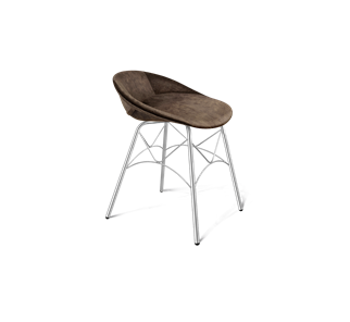 Обеденный стул SHT-ST19-SF1 / SHT-S107 (кофейный трюфель/хром лак) в Брянске