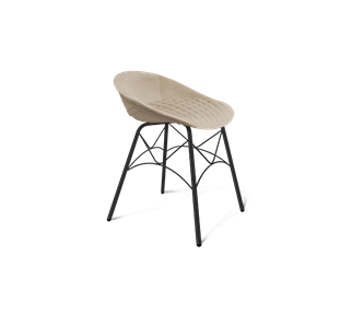 Обеденный стул SHT-ST19-SF1 / SHT-S107 (ванильный крем/черный муар) в Брянске