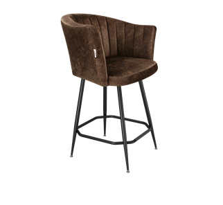 Полубарный стул SHT-ST42-1 / SHT-S148-1 (кофейный трюфель/черный муар) в Брянске