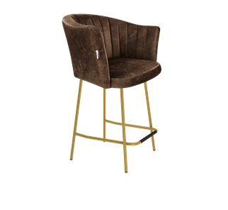 Полубарный стул SHT-ST42-1 / SHT-S29P-1 (кофейный трюфель/золото) в Брянске