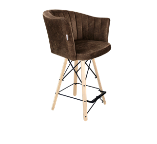 Полубарный стул SHT-ST42-1 / SHT-S80-1 (кофейный трюфель/прозрачный лак/черный) в Брянске