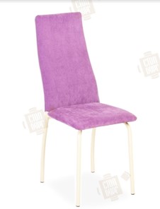 Обеденный стул Волна, каркас металл бежевый, инфинити фиолетовый в Брянске
