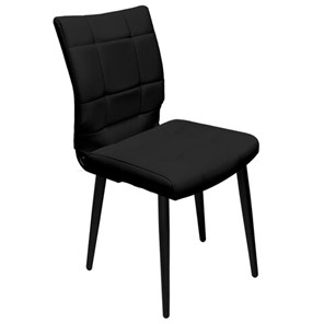 Обеденный стул BRABIX "Novita CF-060", экокожа черная, каркас металлический усиленный черный, 532781 в Брянске