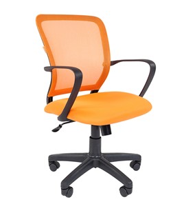 Кресло офисное CHAIRMAN 698 black TW, ткань, цвет оранжевый в Брянске