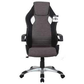 Кресло Brabix Techno GM-002 (ткань, черное/серое, вставки белые) в Брянске