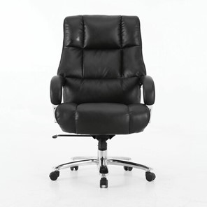 Кресло компьютерное Brabix Premium Bomer HD-007 (рециклированная кожа, хром, черное) 531939 в Брянске