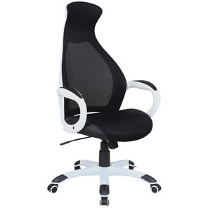 Кресло Brabix Premium Genesis EX-517 (пластик белый, ткань/экокожа/сетка черная) 531573 в Брянске