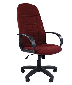 Кресло компьютерное CHAIRMAN 727 ткань ст., цвет бордо в Брянске