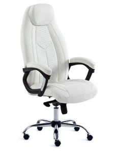 Кресло компьютерное BOSS Lux, кож/зам, белый, арт.15307 в Брянске