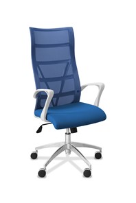 Офисное кресло Топ X белый каркас, сетка/ткань TW / синяя/голубая в Брянске