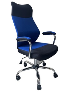 Кресло офисное C168 черный/синий в Брянске