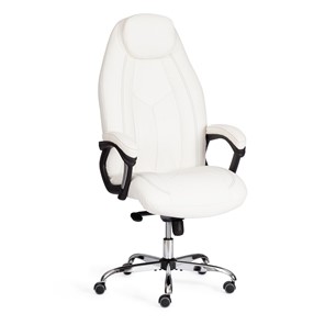 Кресло компьютерное BOSS Lux, кож/зам, белый, арт.21152 в Брянске