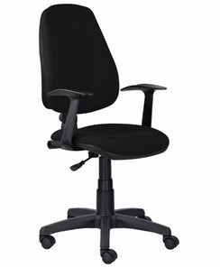 Кресло в офис Brabix Comfort MG-321, регулируемая эргономичная спинка, ткань, черное в Брянске
