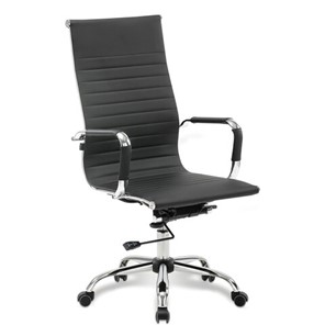 Офисное кресло BRABIX "Energy EX-509", экокожа, хром, черное, 530862 в Брянске