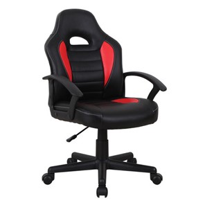 Офисное кресло BRABIX "Spark GM-201", экокожа, черное/красное, 532503 в Брянске