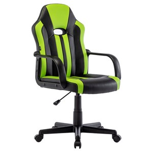 Офисное кресло BRABIX "Stripe GM-202", экокожа, черное/зеленое, 532511 в Брянске
