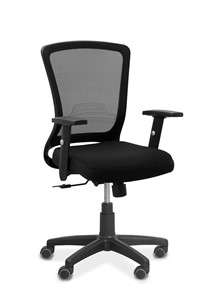 Офисное кресло для персонала Фьюжн, сетка/ткань TW / черная/черная в Брянске