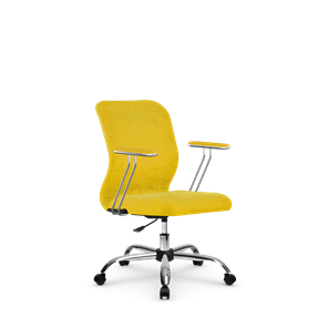 Кресло компьютерное SU-Mr-4/подл.078/осн.006 желтый в Брянске