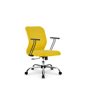 Кресло компьютерное SU-Mr-4/подл.110/осн.003 желтый в Брянске
