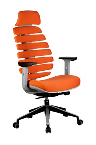 Кресло офисное Riva Chair SHARK (Оранжевый/серый) в Брянске