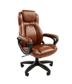Кресло компьютерное CHAIRMAN 432, экокожа, цвет коричневый в Брянске