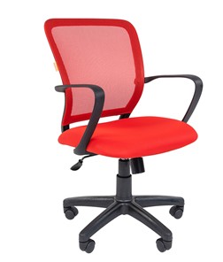 Офисное кресло CHAIRMAN 698 black TW-69, ткань, цвет красный в Брянске