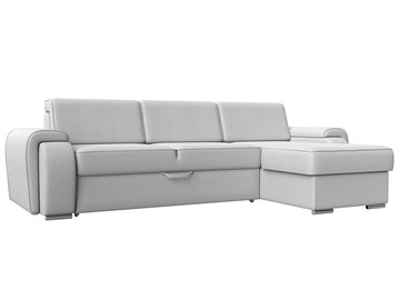 Угловой раскладной диван Лига-025, Белый (Экокожа) в Брянске