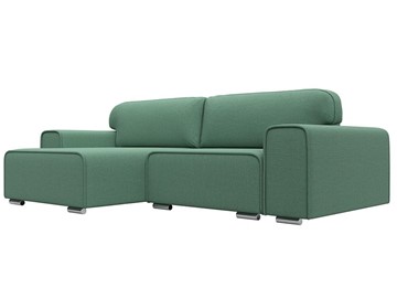 Угловой диван с оттоманкой Лига-029, Амур зеленый (Рогожка) в Брянске