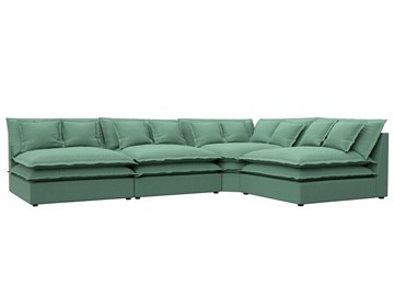 Угловой диван Лига-040, Амур зеленый (рогожка) в Брянске