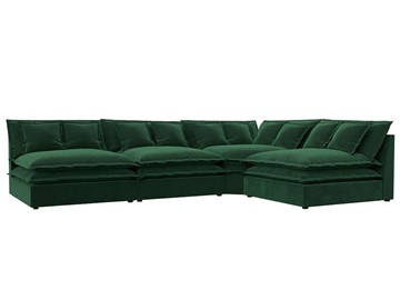 Угловой диван Лига-040, Зеленый (велюр) в Брянске