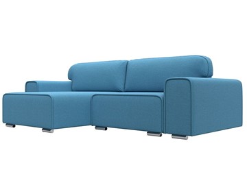 Угловой диван с оттоманкой Лига-029, Амур голубой (Рогожка) в Брянске